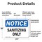 Signmission Sanitizing Only, 24 in W x Rectangle, Plastic OS-2PACK-NS-P-1824-L-18241 - alternate 3